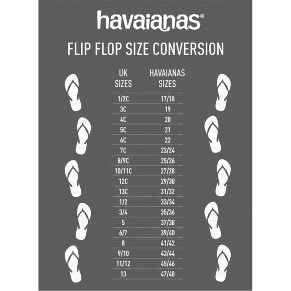 HAVAIANAS Kids Black Flip Flops Size: 10C - 25-26 - Picture 7 of 8